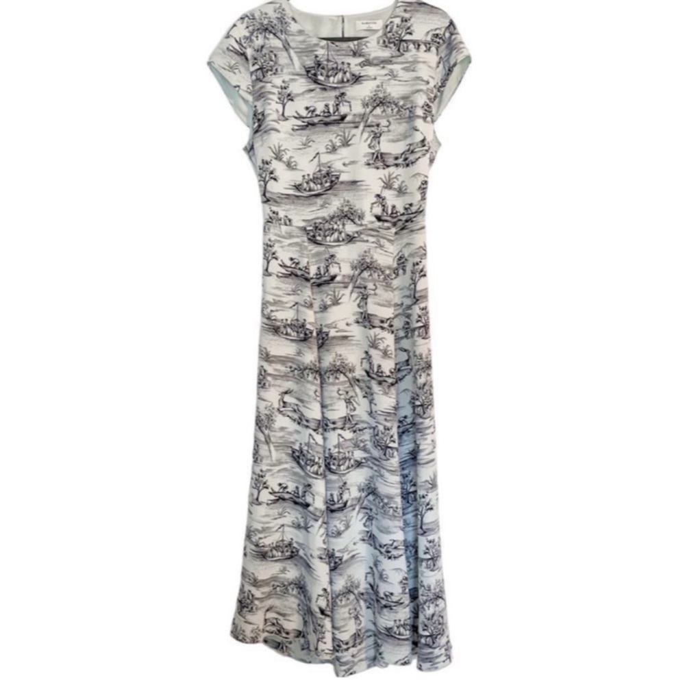 ARITZIA BABATON Hamptons Midi Dress with Side Slit and Back Cut-Out